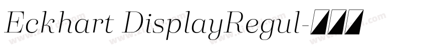 Eckhart DisplayRegul字体转换